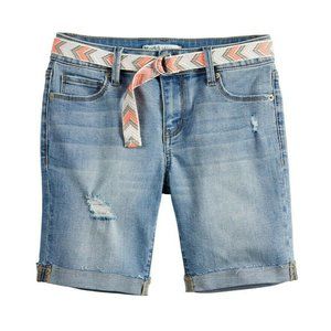 Girls Mudd Belted Bermuda Shorts size 8 NEW
